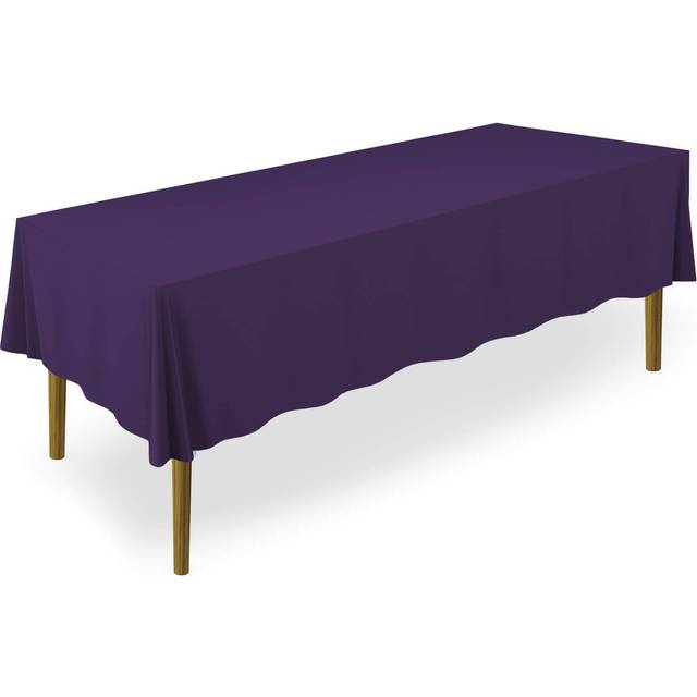 Lann's Linens - 70 x 120 Premium Tablecloth for Wedding/Banquet/Restaurant - Rectangular Polyester Fabric Table Cloth - Purple