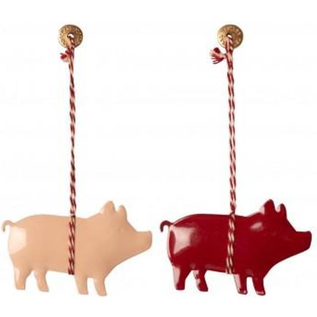 Maileg - Metal Ornament  - Julgransdekorationer - Gris lyserød - H4,5 x B7 cm