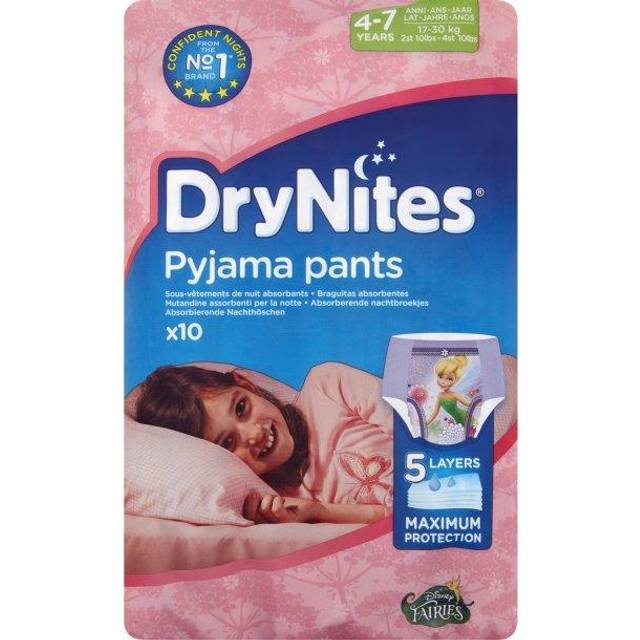 Huggies DryNites 4-7 Years Girl's Pyjama Pants x 10