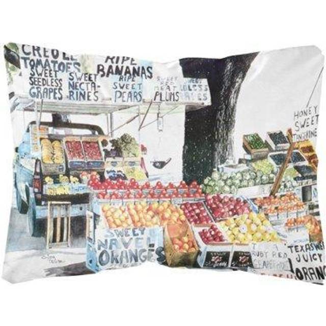 """""Caroline's Treasures 8054PW1216 Fruit Stand Canvas Fabric Decorative Pillow  Large  Multicolor"""""