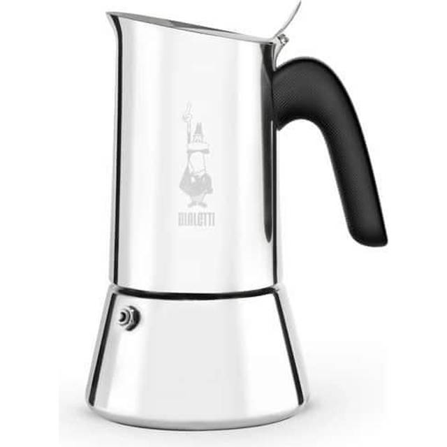 Bialetti - New Venus, stainless steel espresso coffee machine, suitable for all types of stoves, 2 cups (85 ml), aluminum, silver (Not induction safe