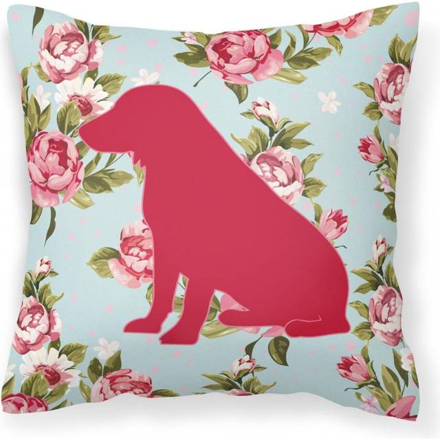 Caroline's Treasures BB1070-RS-BU-PW1818 Boykin Spaniel Shabby Chic Blue Roses Pillow  18 x 18  Multicolor