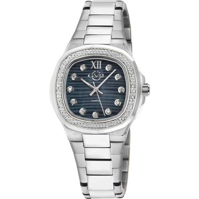 Womens Potente Swiss Quartz Diamonds Black MOP dial, 316L Stainless Steel Diamond Watch - Grey - One Size