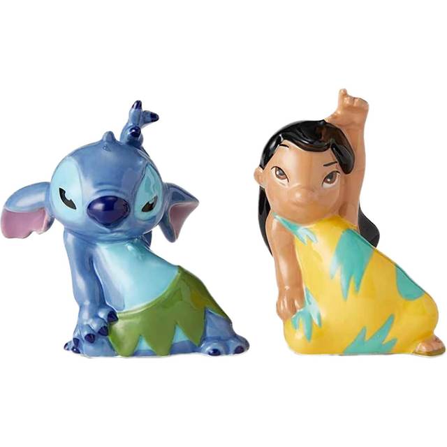 Enesco Lilo and Stitch cermaic Salt and Pepper Shakers, 3.5 Inches, Multicolor