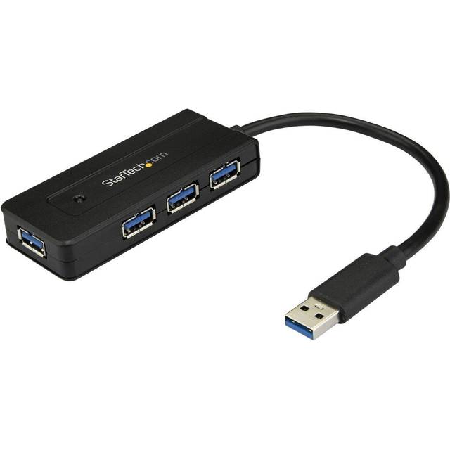 StarTech.com 4 Port USB 3.0 Hub (SuperSpeed 5Gbps) with Fast Charge – Portable USB 3.1 Gen 1 Type-A Laptop/Desktop Hub - USB Bus Power or Self Powered for High Performance – Mini/Compact~4 Port USB 3.0 Hub (SuperSpeed 5Gbps) with Fast Charge – Portable US