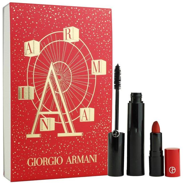 Giorgio Armani Eyes To Kill Gift Set 10ml Mascara + 1.4g Lip Power Lipstick 400
