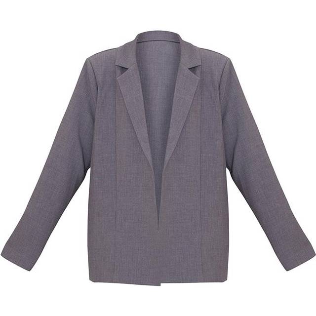 Charcoal Tailored Oversized Dad Blazer, Grey - 4