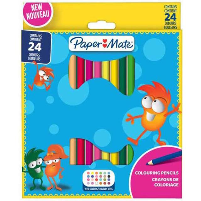 Paper Mate Coloured Pencils for Kids, 24 Pencils