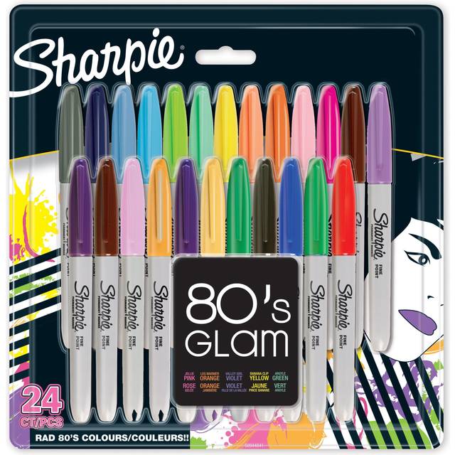 Sharpie permanenta märkpennor | Fin spets | Cosmic Colour | Begränsad utgåva | 24 stycken