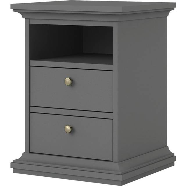 Tvilum  Paris 2 Drawer Bedside Table - White