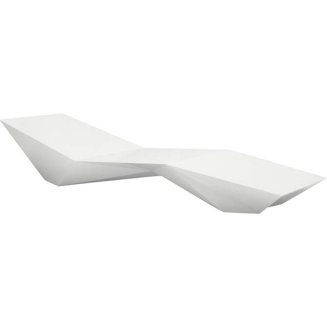 Vondom - Faz Sunlounger - weiß/matt/LxBxH 204x70x42cm/inkl. Auflage Polster Zander in weiß - white (42.0 x 204.0 x 70.0cm)