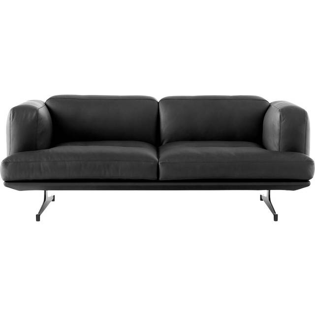 &Tradition Inland AV22 soffa 2-sits Noble läder svart-warm black - Svart