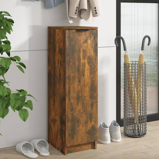 (Smoked oak) vidaXL Shoe Cabinet Engineered Wood Hallway Shoe Storage Cupboard Shoe Holder