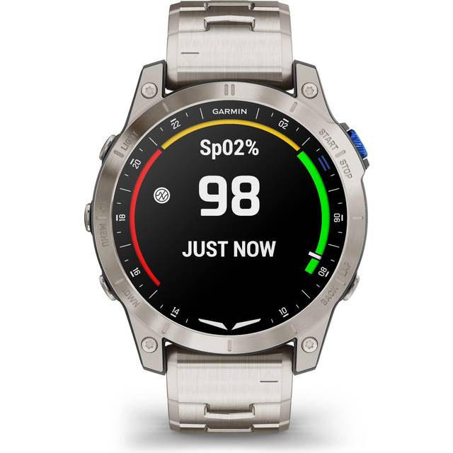 Garmin D2 Mach 1 Smartwatch with Vented Titanium Bracelet with Charger Stand and USB Cable Bundle
