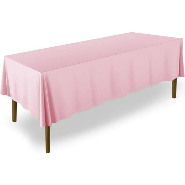 Lann's Linens - 70 x 120 Premium Tablecloth for Wedding/Banquet/Restaurant - Rectangular Polyester Fabric Table Cloth - Pink