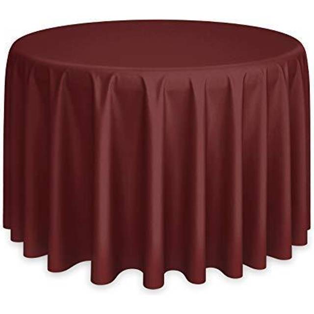 Lann's Linens - 120 Round Premium Tablecloth for Wedding/Banquet/Restaurant - Polyester Fabric Table Cloth - Burgundy
