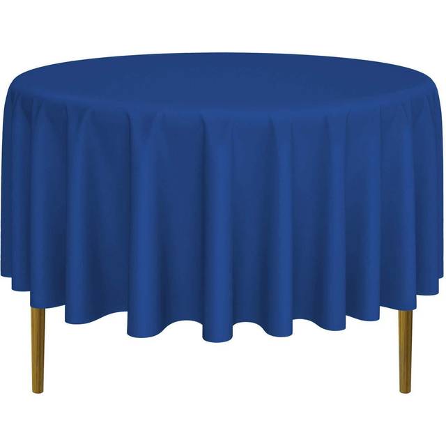 Lann's Linens Rund Premium 90 Inch Rund Polyesterstof Dug Blå