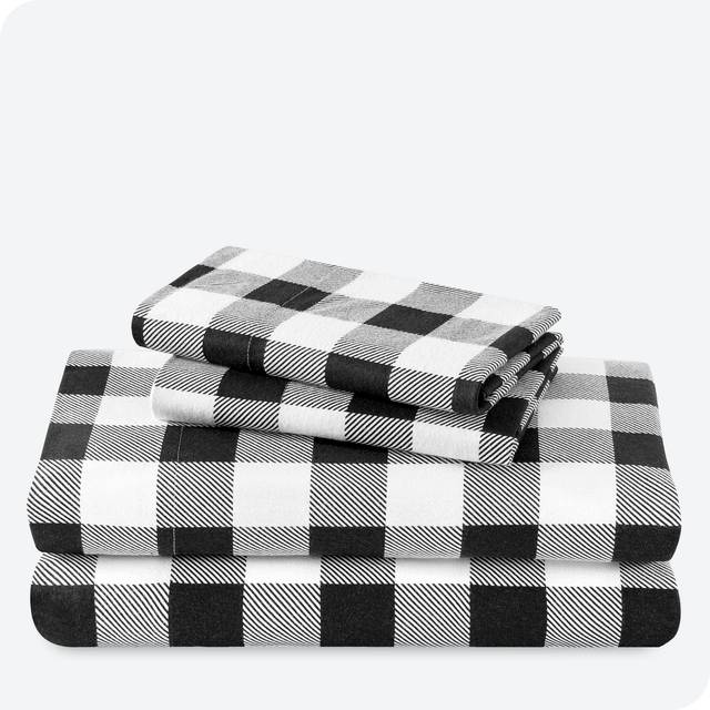 Bare Home Flannel Sheet Set Prints  100% Cotton  Velvety Soft Heavyweight - Double Brushed Flannel for Extra Softness & Comfort - Deep Pocket - Bed Sh