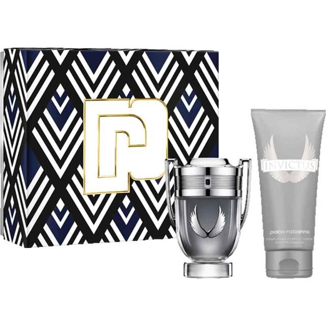 Rabanne Invictus Platinum Insese Gift Set EdP 50ml + Body Lotion 75ml - gavehylden.dk