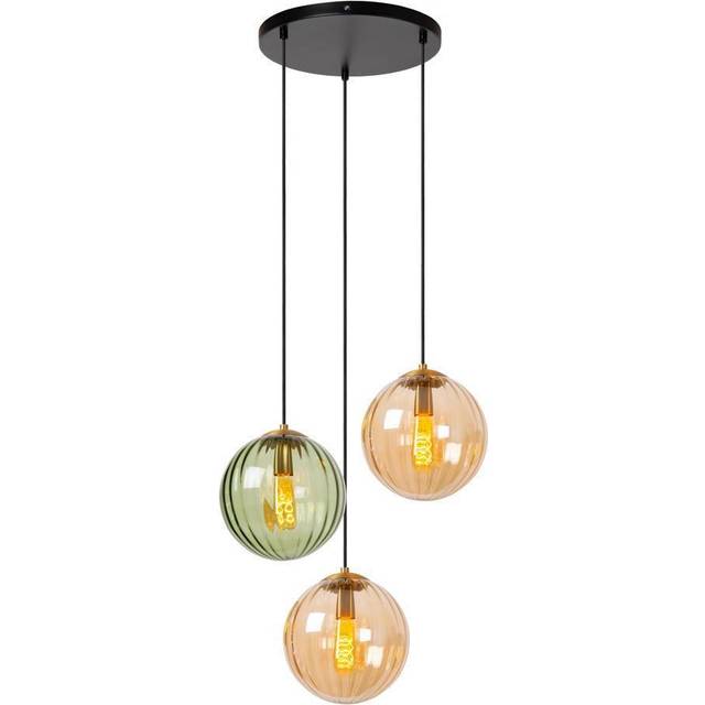 Lucide Monsaraz Retro Pendant Light - 35Cm - 3Xe27 - Green, Green