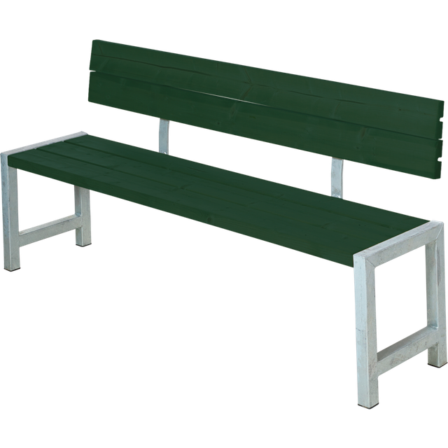 Bänk Plus Med Ryggstöd 176X81Cm Grön