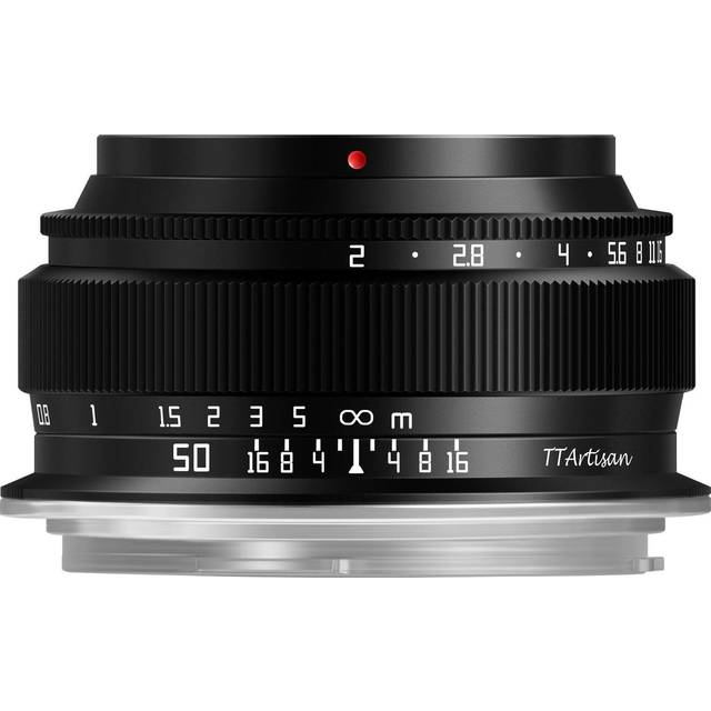 TTArtisan 50 mm F2 metallkroppslins kompatibel med EOS-R-montering (full ram) – svart