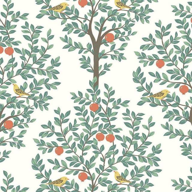 Carma Peel & Stick Fruit Tree Navy Blue & Greenery