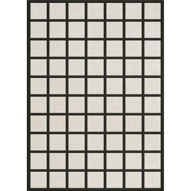 Layered Avenue Checked ullmatta Bone White, 180x270 cm