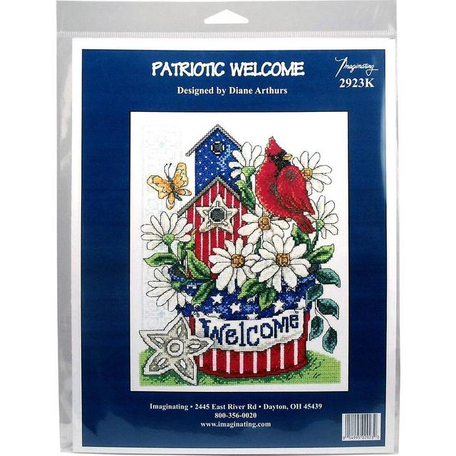 "Imaginating Counted Cross Stitch Kit 7.5""X10""-Patriotic Welcome (14 Count) I2923"