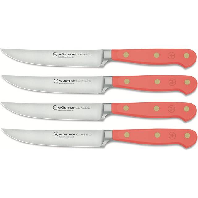 Classic Colour Steak Knives 4-pack, Coral Peach