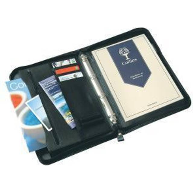 Collins Debden Ltd Ringbinder Folio with Zipper - Black