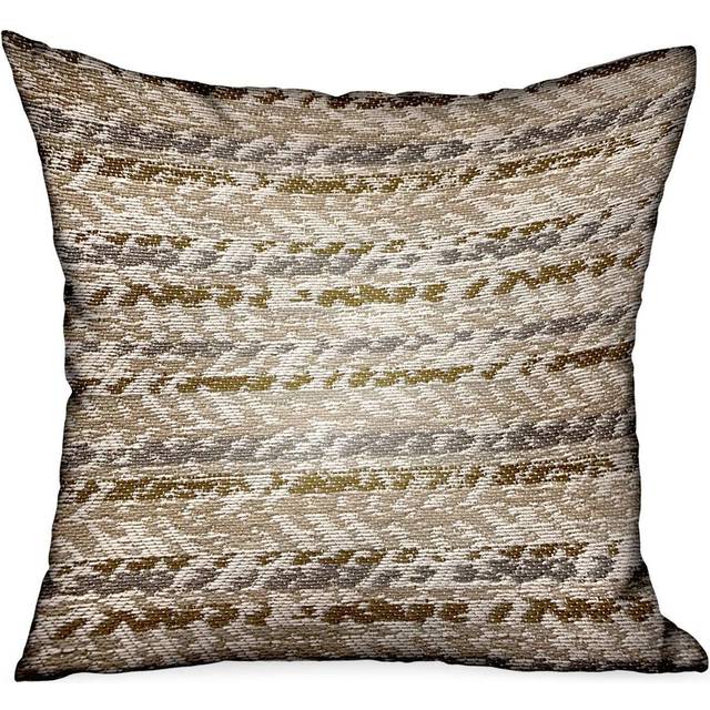 Plutus Antique Zane Brown Dobby Luxury Outdoor/Indoor Throw Pillow Double sided  20 x 20