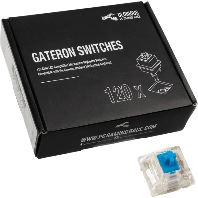 Glorious Gateron, blue switchar 120 st