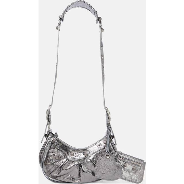 Balenciaga Le Cagole XS leather shoulder bag - silver (One Size)