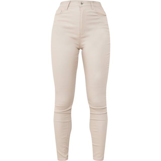 Stone Hourglass Coated Skinny Jeans, White - 8