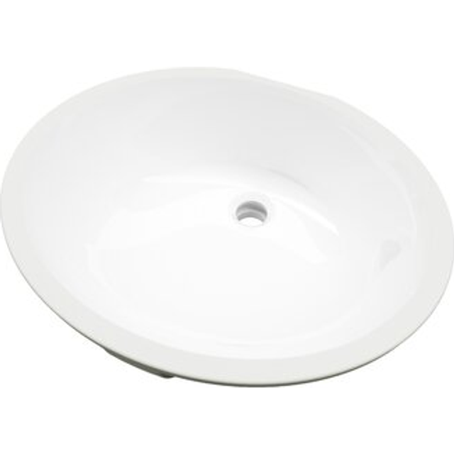 Sulu Undermount Ceramic Basin Sink  Glossy White