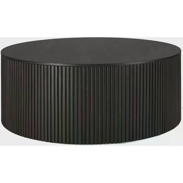 Ethnicraft - Roller Max Coffee Table - Varnished Mahogany - Dark Brown - Round - Removable Cover -80 x 80 cm - Soffbord - Alain Van Havre - Brun - Trä