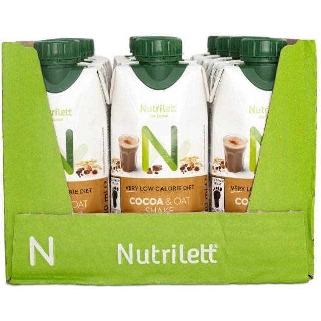 Nutrilett VLCD Shake, Cocoa &amp; Oat, 12-pack