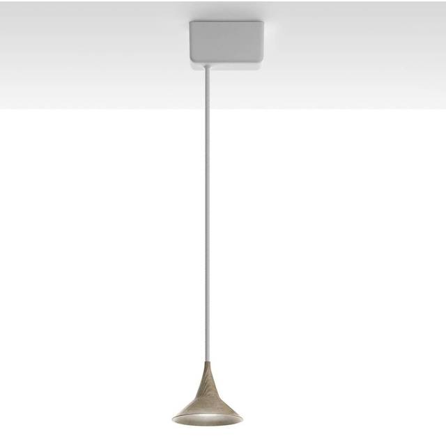 Artemide - Unterlinden LED Suspension Lamp 3000K - messing/Kabel weiß/H 9,6cm / Ø 11,7cm/6,2W/3000K/584lm/CRI=90 - brass (9.6 x &#8960;11.7cm)