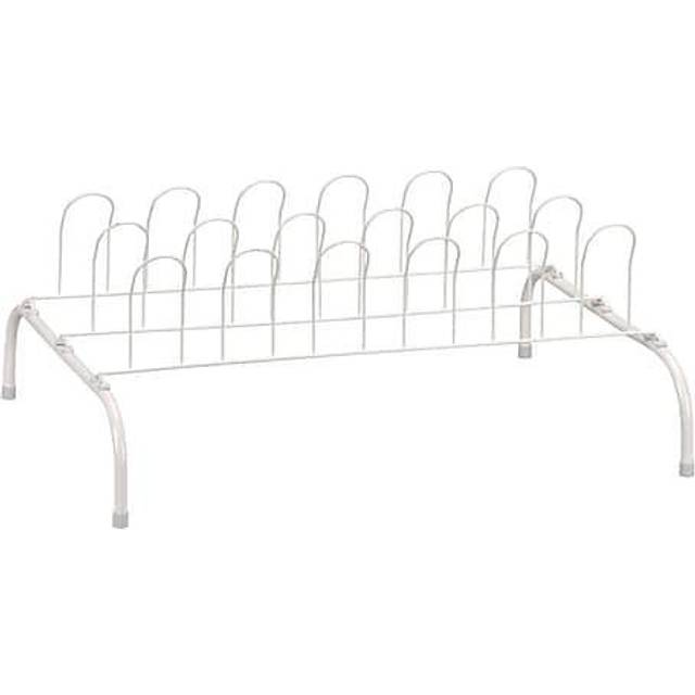 Household Essentials 9-Pair Wire Shoe Rack  White