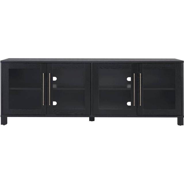 Hudson&Canal Quincy TV Stand for TVs up to 80" Black Grain 75"
