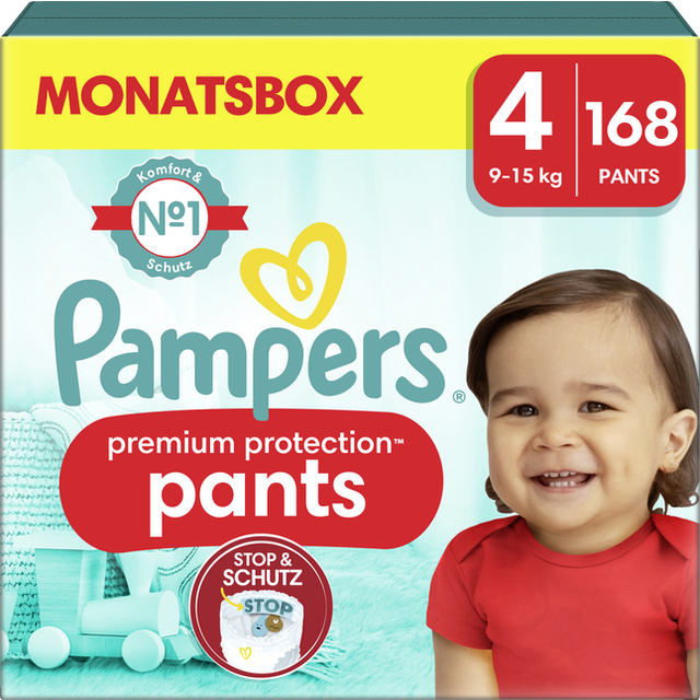 Pampers Premium Protection byxblöjor Storlek 4 (9-15 kg) 168 st