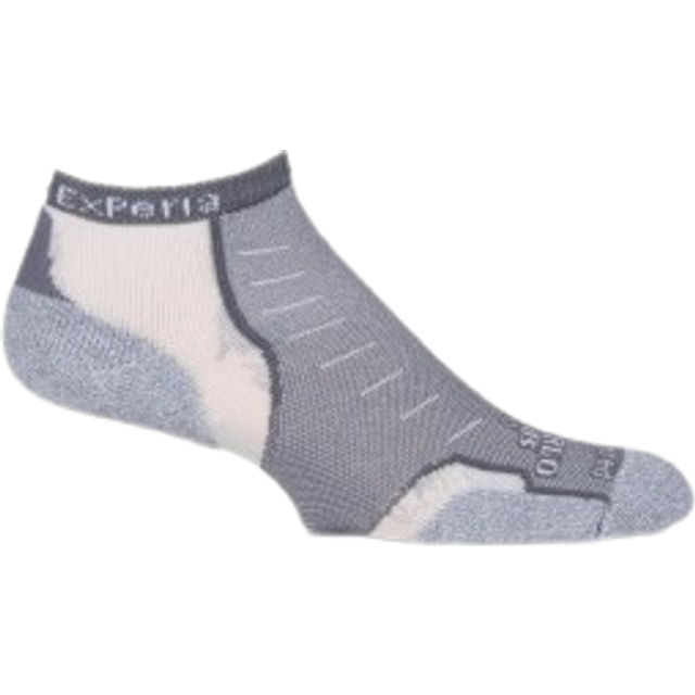 1 Pair Grey Experia By Cushioned Running Micro Mini Crew Socks Unisex 3-5.5 Unisex - Thorlos