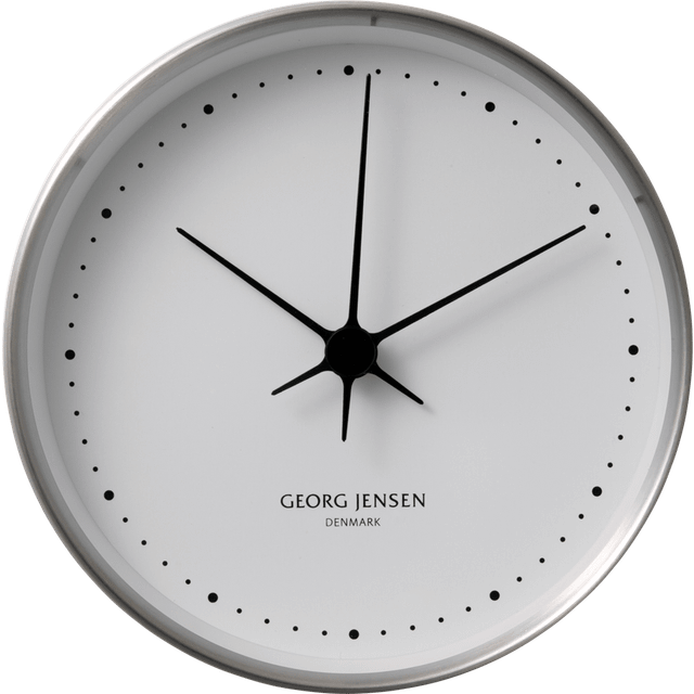 Georg Jensen Koppel wall clock white-stainless steel Ø 10 cm