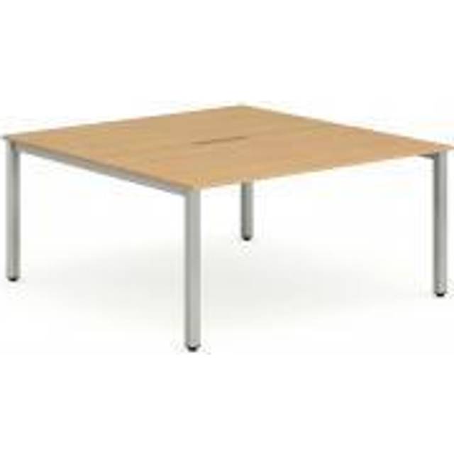 Evolve B2B Silver Frame Bench Desk 1200 Beech (2 Pod) - BE178