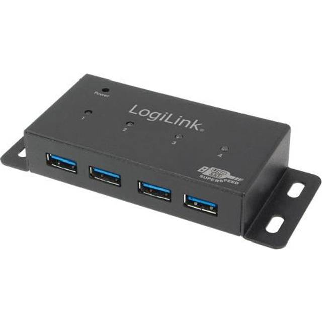 LogiLink UA0149 USB 3.0 HUB 4-port, metall, inkl. power display