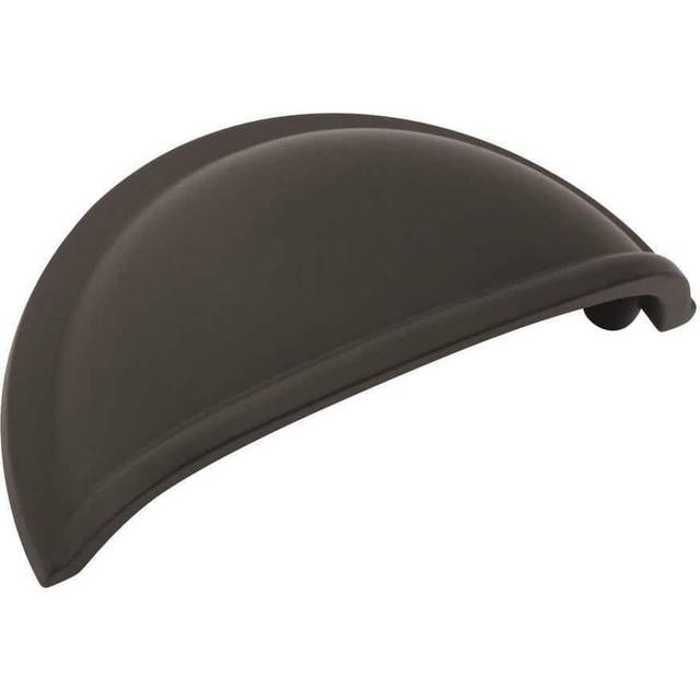 Amerock | Cabinet Cup Pull | Matte Black | 3 inch (76 mm) Center to Center | Cup Pulls | 10 Pack | Drawer Pull | Drawer Handle | Cabinet Hardware