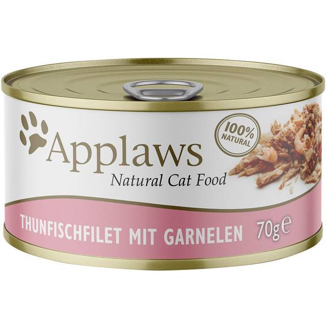 Applaws i buljong 6 x 70 g - Tonfiskfil&#xE9; & r&#xE4;kor