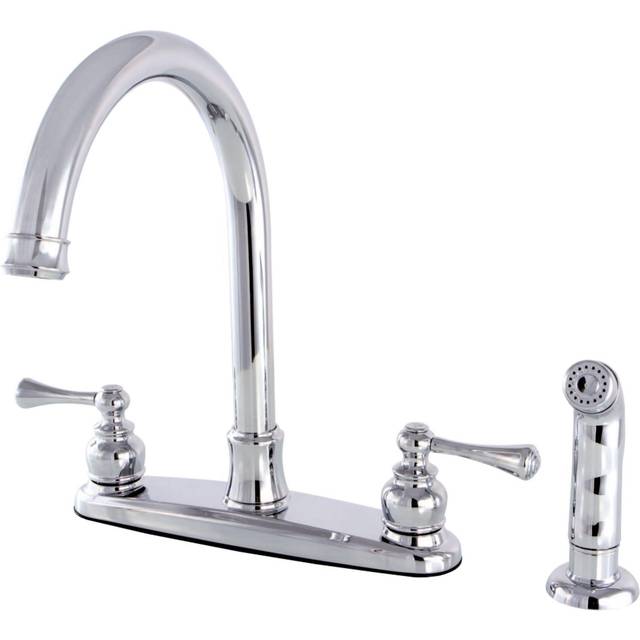 Kingston Brass FB7791BLSP Vintage 8-Inch Centerset Kitchen Faucet with