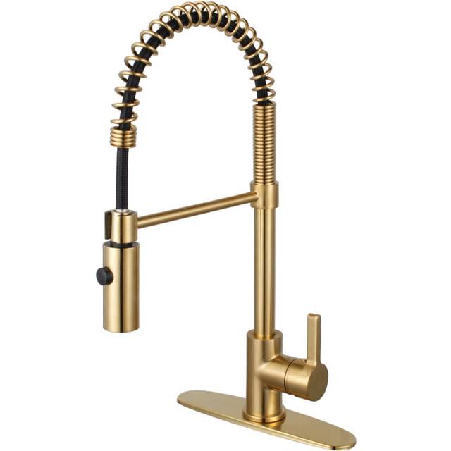 Kingston Brass LS8773CTL Continental Pre-Rinse Kitchen Faucet  9.81 x 8 x 19.63  Brushed Brass